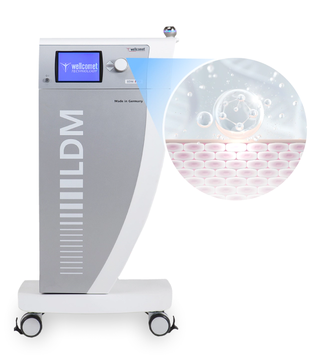 Peralatan LDM yang memproduksi kolagen dan memperbaiki kulit, Pori Pori Bear dengan teknologi dual ultrasound.