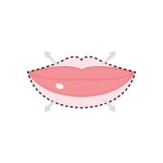Tingkatkan volume dengan filler bibir dan botox sudut bibir.