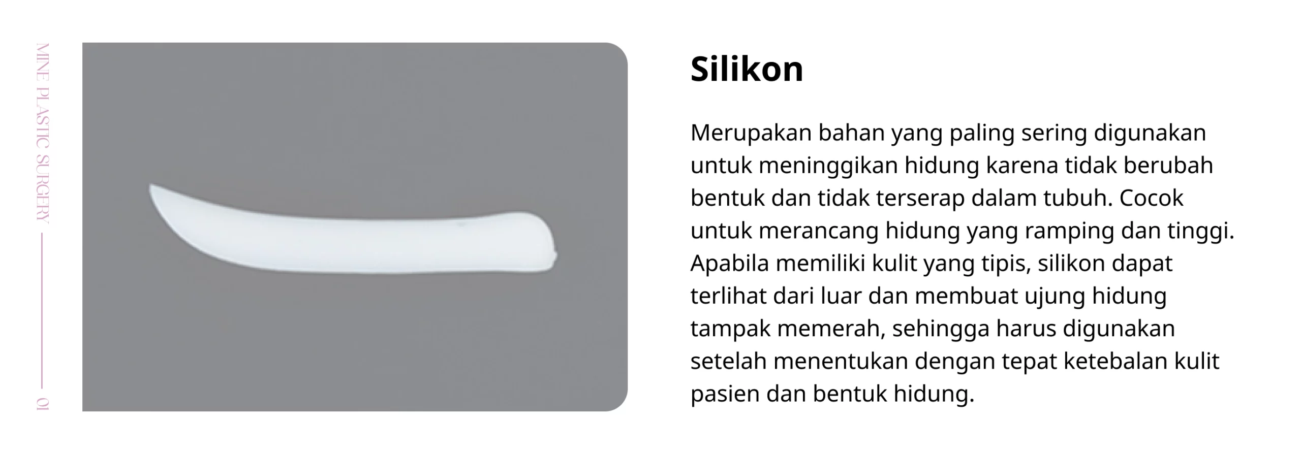 Operasi ujung hidung dengan implan silikon